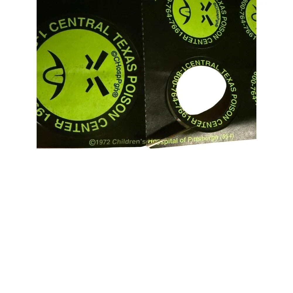 Vintage Mr. Yuk Poison Warning Sticker Sheet Texas Poison Center 1972 Safety Dec